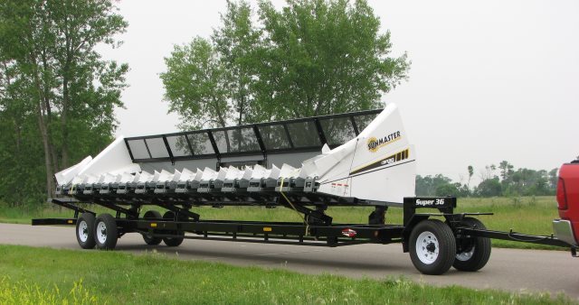 Header Trailer loaded with a Sunmaster!